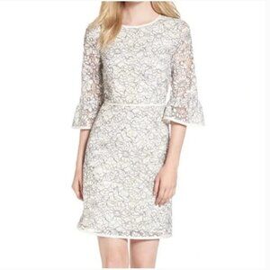 Draper James White & Blue Western Lace 'Rosslyn' Dress - Size 8